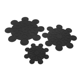 Pan and Dish Protectors Set black 3 pcs