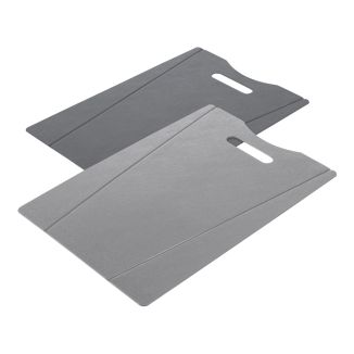 Planches à découper set gris / gris foncé de 2 pièces