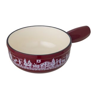 Caquelon Induktion Gusseisen Alpweide rot Mini &Oslash; 17 cm