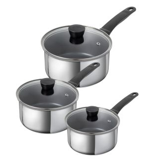 CLASSIC Saucepan set coated Ø 16 + 18 + 20 cm