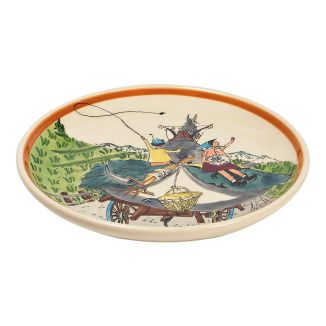 Plate Ursli and Flurina on the hay cart Ø 21 cm