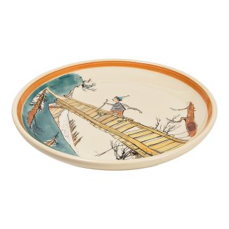 Plate Ursli on the bridge Ø 21 cm