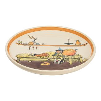 Teller Ursli schl&auml;ft auf Glocke &Oslash; 21 cm