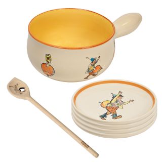 Käsefondue Set Schellenursli 6-teilig